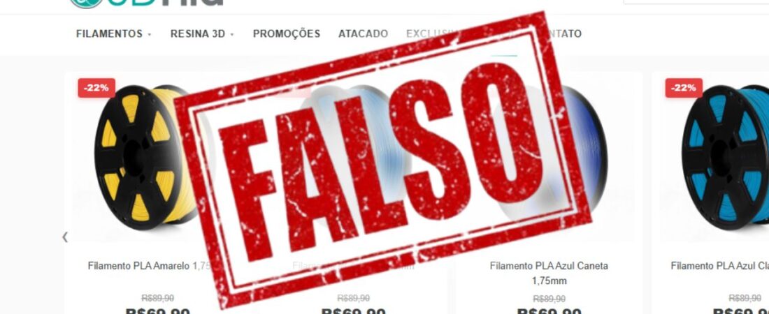 3DFila tem site clonado e faz alerta: ‘Desconfie de preços muito abaixo’