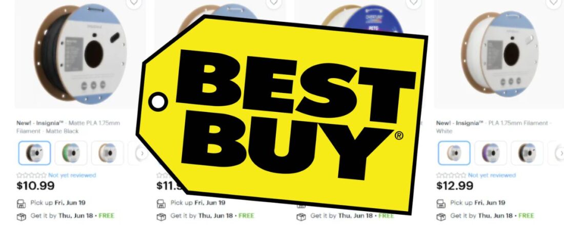 Best Buy lança linha de filamentos baratos para impressão 3D
