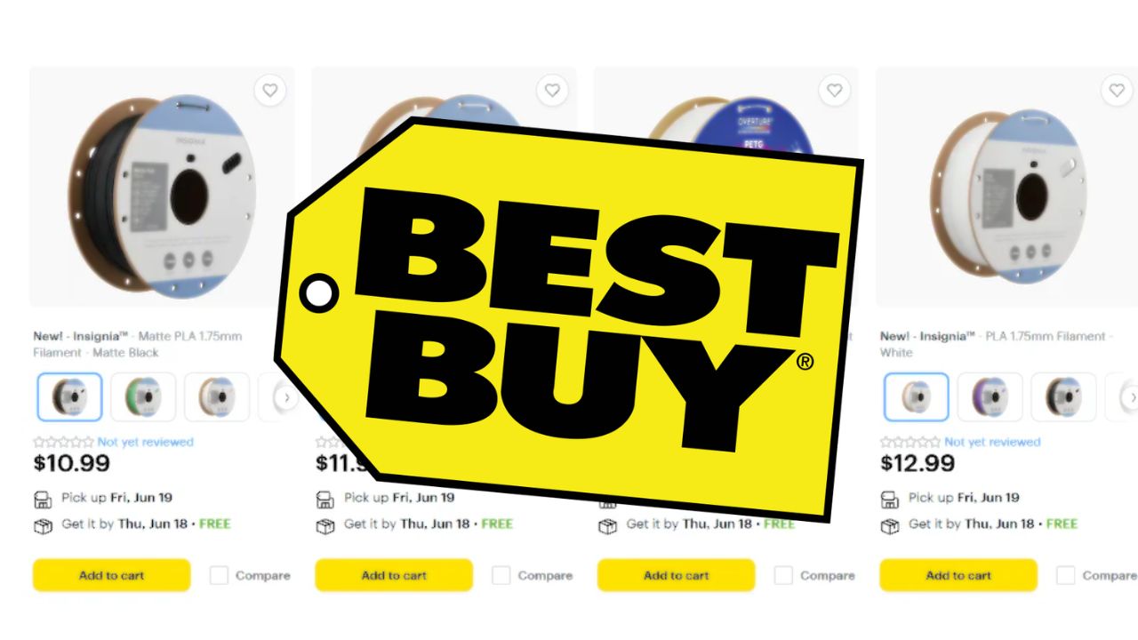 Best Buy lança linha de filamentos baratos para impressão 3D